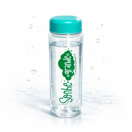 Garrafa de Água Plástica 520ml — Para Hidratação Diária Ideal Para Academia Trabalho e Uso Pessoal COR ALEATORIA