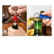 Abridor de Vinho e Garrafa Saca Rolha Plastico Duravel 19 CM Ideal para usar no Dia a DIa Mesa Posta Presentes