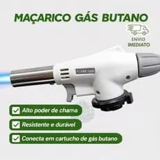 Maçarico Portátil Gás Butano Para Culinária e Reparos Lazer  NÃO ACOMPANHA O GÁS