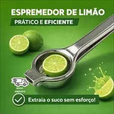 Espremedor de Limão Inox para Preparar Sucos e Drinks – Ideal para Cozinhas Bares e Uso Doméstico