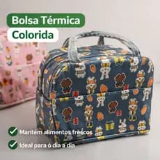 Bolsa Térmica Portátil de Mão Lancheira Marmita Viagem Piquenique Prático 4,5l
