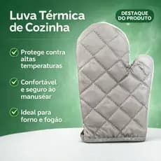 Kit Luva Térmica para Fornos — Para Proteger as Mãos Ideal Para Cozinhas Domésticas Churrascos e Padarias