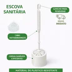 Escova Sanitária Com Suporte para Limpeza de Vasos Sanitários Em Lavabo Banheiros Uso em Casa Restaurantes