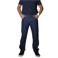 Calça Jeans Masculina 100% Algodão Azul de Trabalho Uniforme Direto da Fabrica