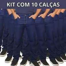 Kit 10 Calças Jeans Masculina Trabalho/Passeio Elastano Lycra Direto Da Fábrica
