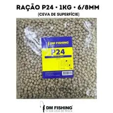 RAÇÃO EM GRÃO P24 6 a 8mm 1kg Para pesca e ceva em pesqueiros