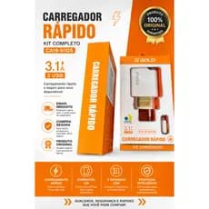 Carregador de Iphone IOS carregamento rápido Tipo lightning com 2 entradas USB -  A'gold