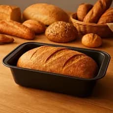 Forma Assadeira Anti Aderente Retangular para Pães, Tortas Salgadas, Fricassê em Dois Tamanhos