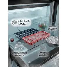 Kit 2 Formas de Gelo 12 Cubos Cada em ABS Resistente a Torções Cubos de Gelo Perfeitos Uso Diário