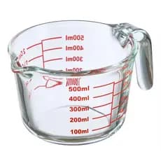 Jarra Medidora De Vidro 500ml Com Alça Resistente - Talberg