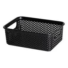 Cesto Multiuso Organizador Decorativo 17 X 12 X 6cm Preto