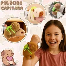 Capivara Fofinha Pulseira de Pelúcia Brinquedo Infantil Macio e Divertido
