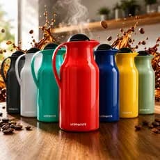 Garrafa Térmica De Café Chá Leite Quente Água Siena Unitermi 1 Litro Vermelha Verde Preta Branca Amarela Azul cozinha