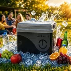Caixa Cooler Térmica Floripa 7,5 Litros Praia 12 Latas, Camping unitermi cozinha, tampa porta, copos
