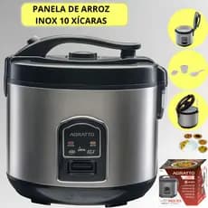 Panela Elétrica Agratto 10 Xícaras Inox Arroz e Legumes no Vapor Prático e Rápido Aquecer Automática