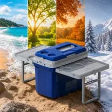 Caixa Térmica 20L Unitermi Jurerê 2 Abas Dobráveis, Cooler Térmico Portátil, Porta Copos, Resistente