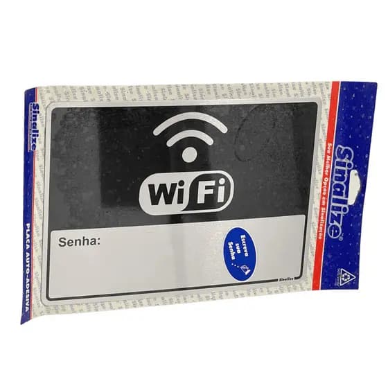 Placa Alumínio Wifi Coloque A Sua Senha Sinalize 16x23cm