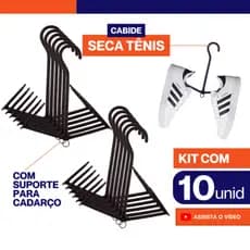 Kit 10 Unidades Varal Seca Tênis Sapato Sapatilha Cabide para Calçados