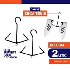 Kit 2 Unidades Varal Seca Tênis Sapato Sapatilha Cabides Para Pendurar