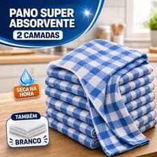 Kit Pano de Chão Grande Saco Pano Limpeza Alvejado Xadrez Atacado Algodão Promoção
