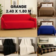 Manta Para Sofá Grande 2,40x1,80 Metros Manta Para Cama E Frio Tecido Grosso Tipo Capa Para Sofá 100% Algodão