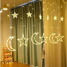 Cascata 120 Led 3m Natal Estrela Lua Decoração 8 Funções Decoração de Natal Luz 110v-220v
