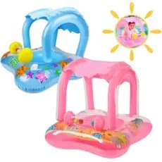 Boia Bote Bebê Cobertura Fralda Infantil Rosa Ou Azu Boia Piscina Bebe