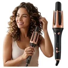 Modelador de Cachos Automático Profissional  4 Níveis de Temperatura Cerâmica Queratina Bivolt Íons Negativos Cabo 360°