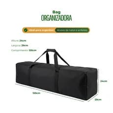 Bolsa Grande Bag Organizadora Para Guardar Árvore De Natal Preta G - Noel Collection - 120x29x24CM