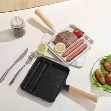Frigideira Panela Japonesa Antiaderente pedra médica Fritadeira Multifuncional Ovo Hambúrguer Panqueca cafe da manha