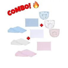 Kit Travesseiro Bebe Recém Nascido  Anti Refluxo Carrinho Moisés + Anti Sufocamento + Anatômico Anti cabeça Chata