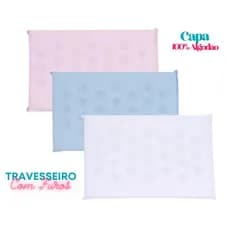 Travesseiro de bebê Anti Sufocamento com Furos Antialérgico
