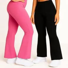 Calça Flare Suplex Feminina Cintura Alta Academia Yoga e Moda Casual Conforto e Estilo