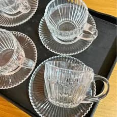 Jogo de 4 Xícaras de Cristal Império para Café - Elegância Clássica e Sofisticação