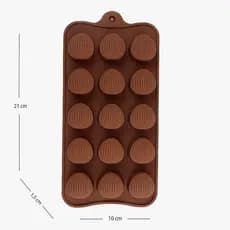 Forma de Silicone para Chocolate Mini Ovos de Páscoa - 15 Cavidades