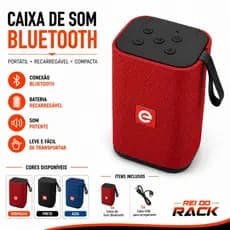 Caixa de Som Bluetooth Portátil Recarregável Sem Fio Som Potente Compacta com Alça USB