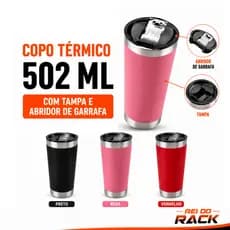 Copo Térmico 502ml com Tampa 2 em 1 e Abridor Integrado