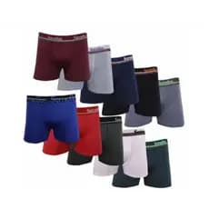 kit 10 peças cueca  Boxer microfibra  cores lisas