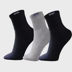 meias sport cano longo PRETA/CINZA  kit com 12 pares