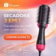 Escova Secadora Alisadora 110v 3 em 1 Anti Frizz Gira 360 Seca e Modela Resultado de Salão