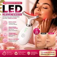 Massageador Facial LED Anti Idade Bivolt Lifting Rosto Reduz Rugas Flacidez Papada USB