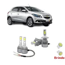 Kit Super Led Onix Farol Alto Baixo E Milha