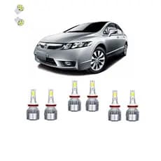 Kit Super Led Honda New Civic Super Led Farol Alto + Baixo + Milha (2006 a 2011)