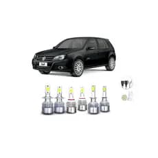 Kit Lâmpadas Led Golf 2007 A 2013 Alta e Baixa + Milhas