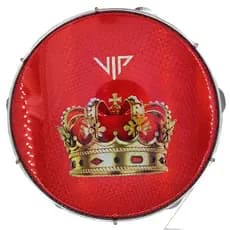 Pandeiro Vip 10 Pele Holografica Coroa Rainha Vermelha