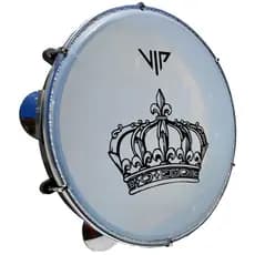 Pandeiro Vip 10 Pele Leitosa Coroa Abs Platinelas Inox br