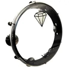 Pandeiro Profissional Vip 10 Cristal Diamante Holografico Pr