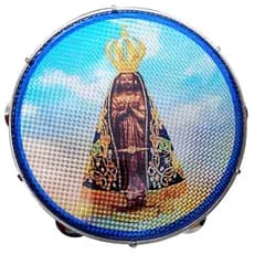 Pandeiro Vip 10 Polegada Pele Holografica  Nossa Senhora Ceu