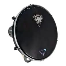 Pandeiro Vip 10 Pele Holografica Diamante Abs Platinela Inox
