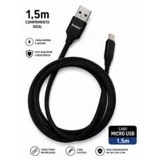 CABO USB PARA TIPO C 1,5 METROS
